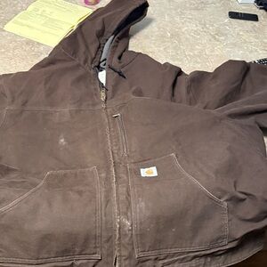 Carhartt Dark Brown Hooded Jacket